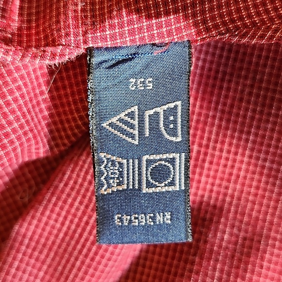 Izod Men's Maroon & White Small Check, Poplin, Button-Down, Collar Shirt Size XL - Picture 10 of 10